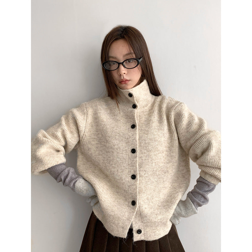 Winter Maillard Soft And Cozy Turtleneck Knit Sweater Coat