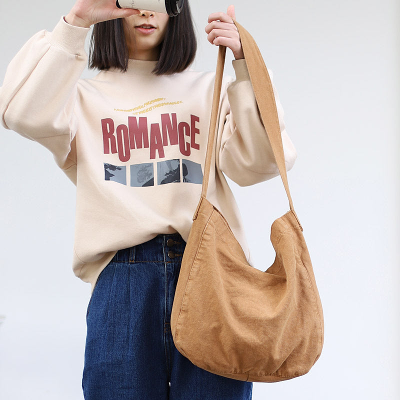 Women's Vintage Casual Washed Canvas Shoulder Crossbody Bag
