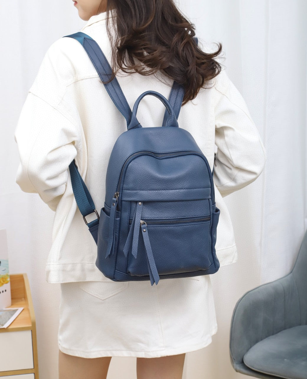 Women's Backpack Large Capacity New Fashionable And Easy-to-match Soft Leather