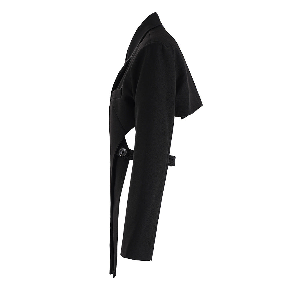 Hollow-out Midriff Two-piece Waist-tight Suit