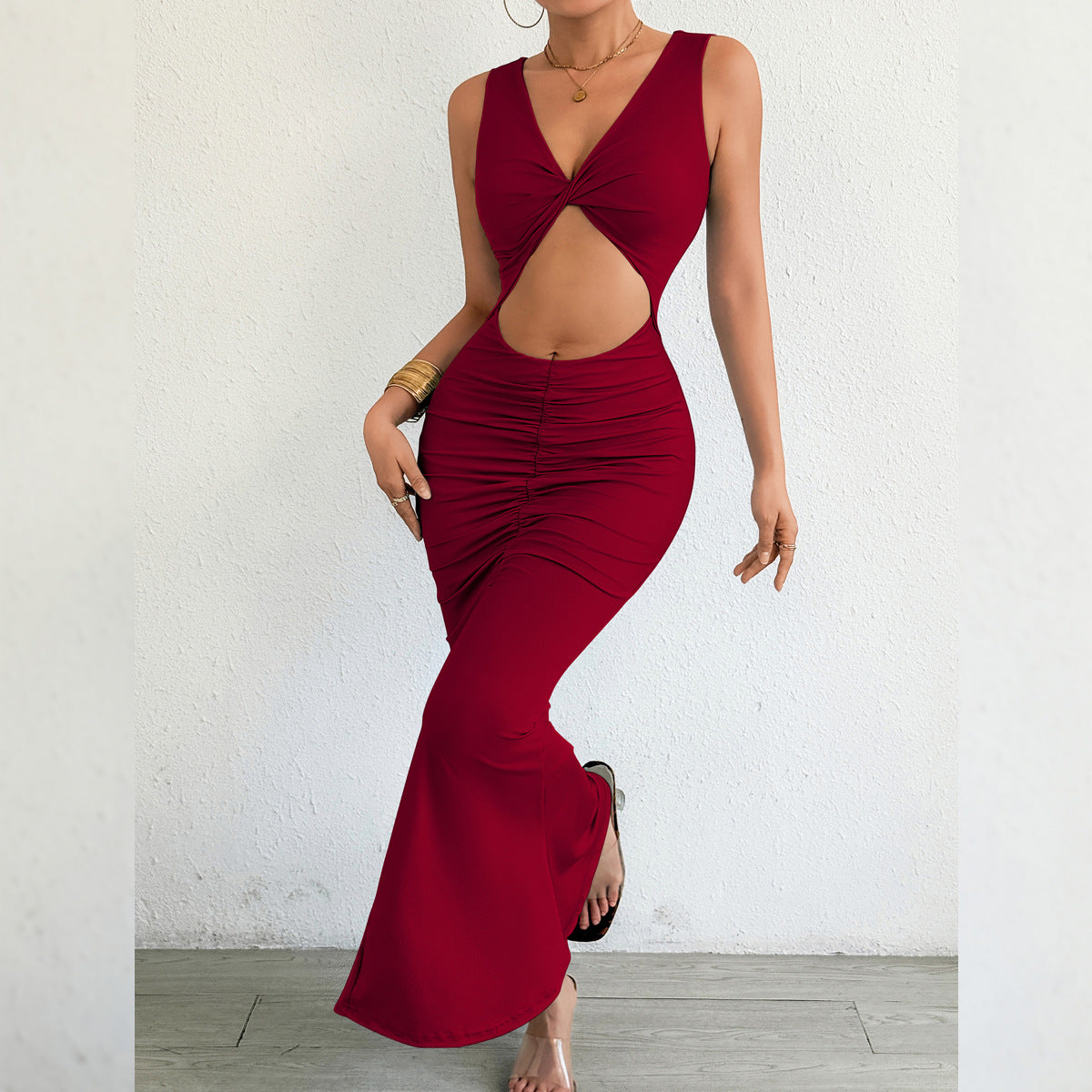 Womens Slim-fit Mermaid-style Bodycon Dress