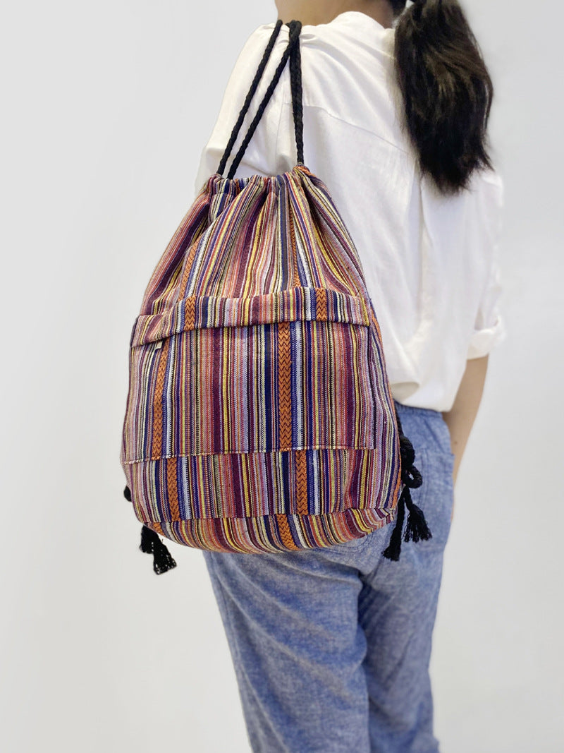 Original Simplicity Lightweight Light Ethnic Literary Style Backpack