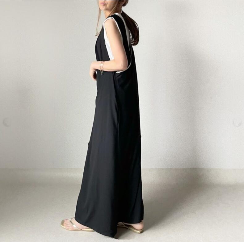 Summer Korean Style V-neck Sleeveless Dress