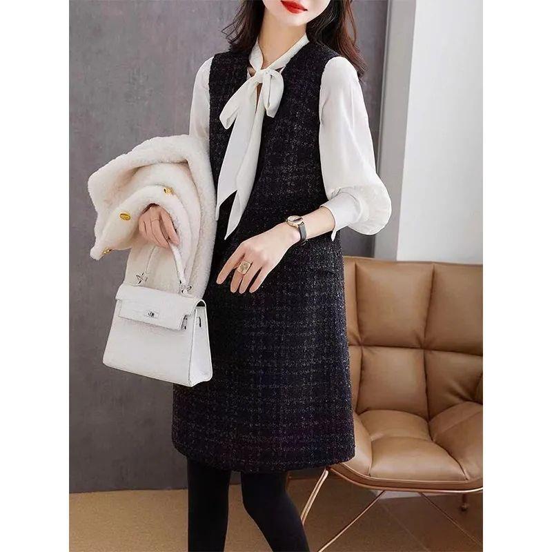 Womens Retro-Style Chic Casual Vest Dress