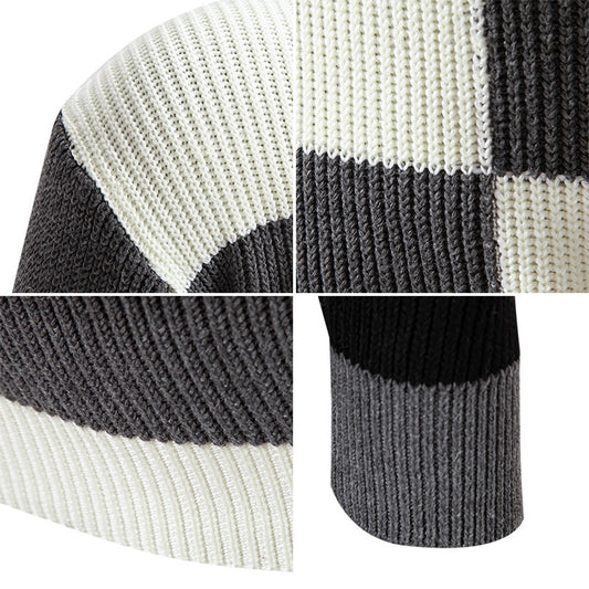 Herresweater Sweater Halv Turtleneck Farvematch Afslappet