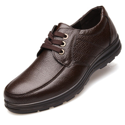 Middle-aged And Elderly Men's Leather Top Layer Shoes