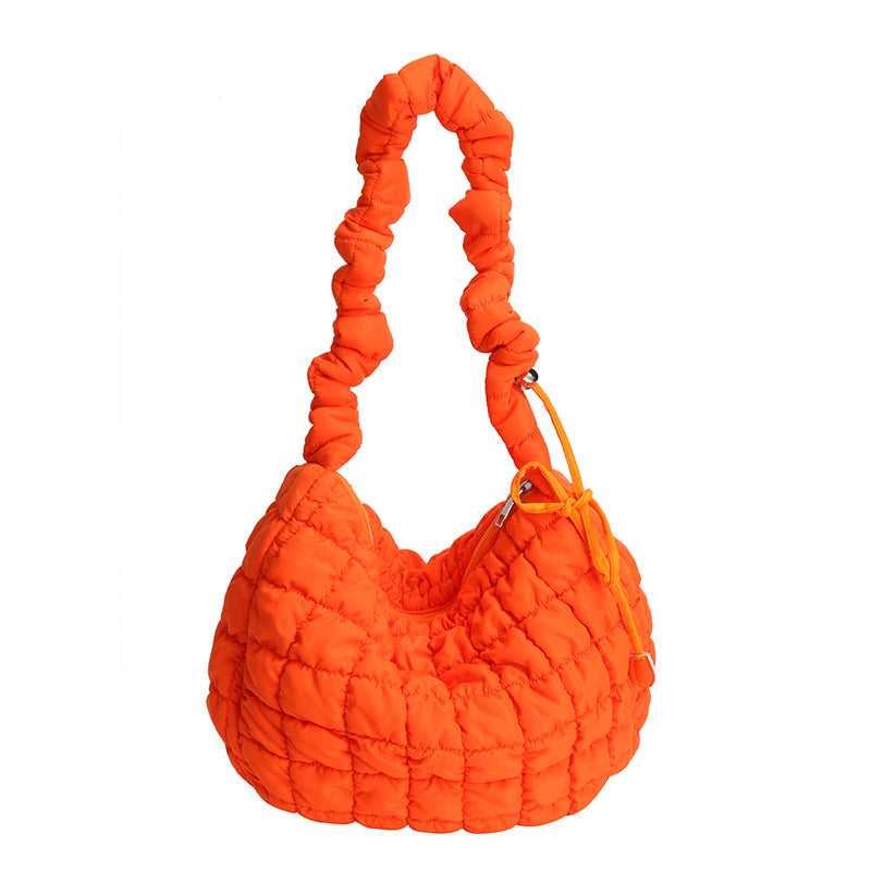 Pleated Cloud Bag Female Fashion Down Jacket Bubble Bag