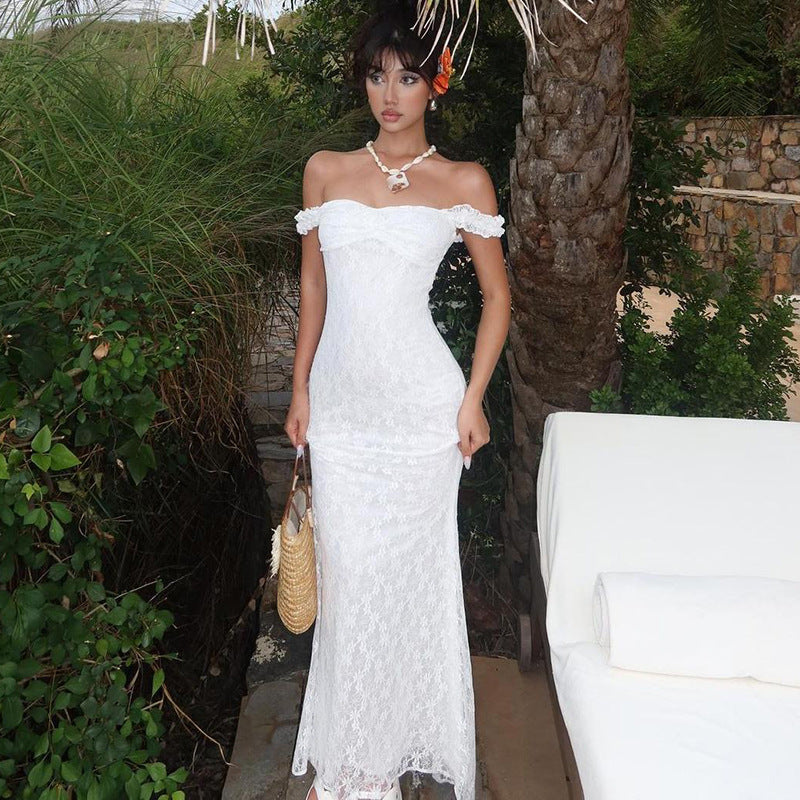 Strap High-waisted Figure-flattering Long Dress For Women