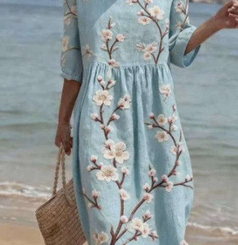 Casual Printed Temperament Long Skirt Girl