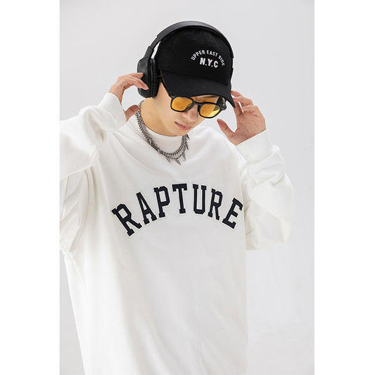 Letter Embroidery Tide Brand Sweater Autumn New Loose Couple Jacket
