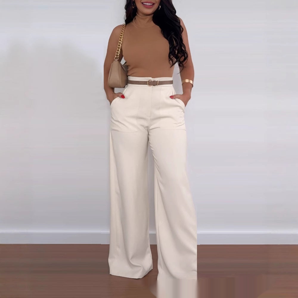 Solid Color BASIC Versatile Casual Flared Pants