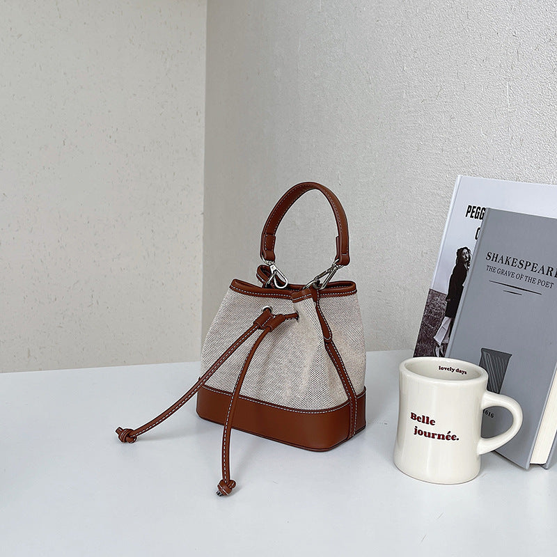 Hand-held One-shoulder Patchwork Trendy Small Cross-body Bag