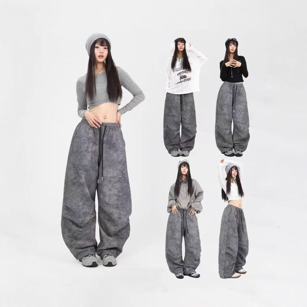 Women's Fashion Carbon Gray Retro Overalls
