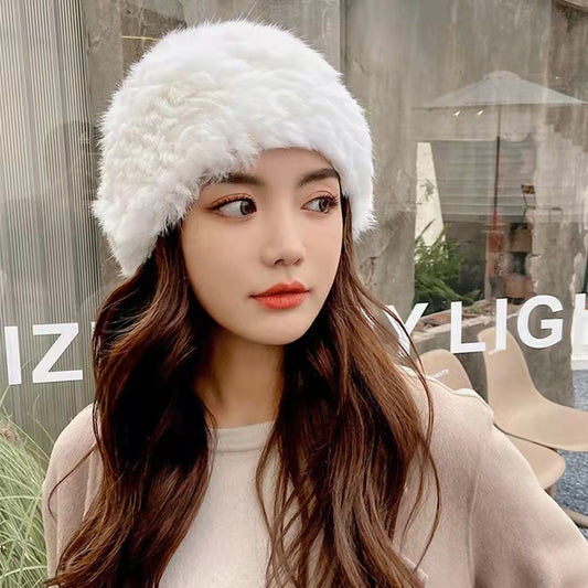 Cute Furry Knitted Wool Hat To Show The Face