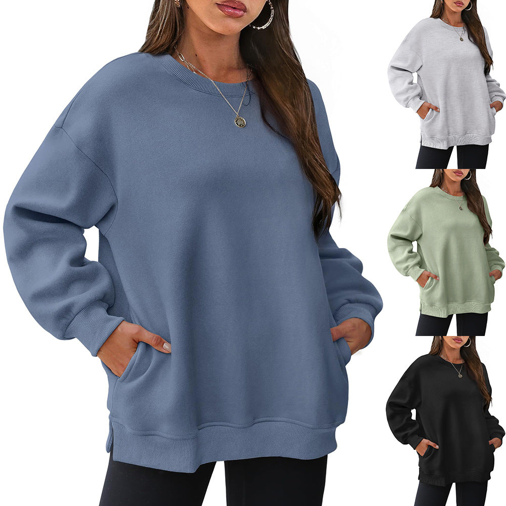 Women's Round Neck Long Sleeve Sports Fashion Pullover
