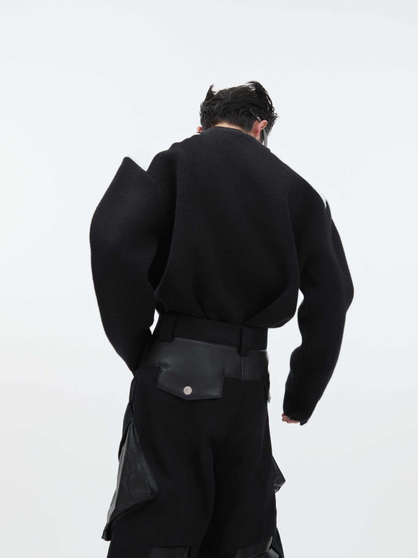 Winter Niche Deconstruction Splicing Knitwear