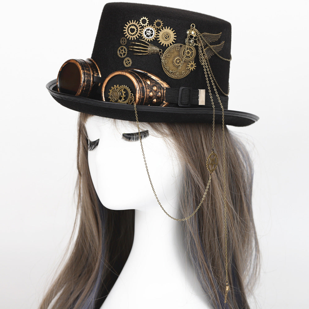 Gear Goth-briller Retro Steampunk-hat