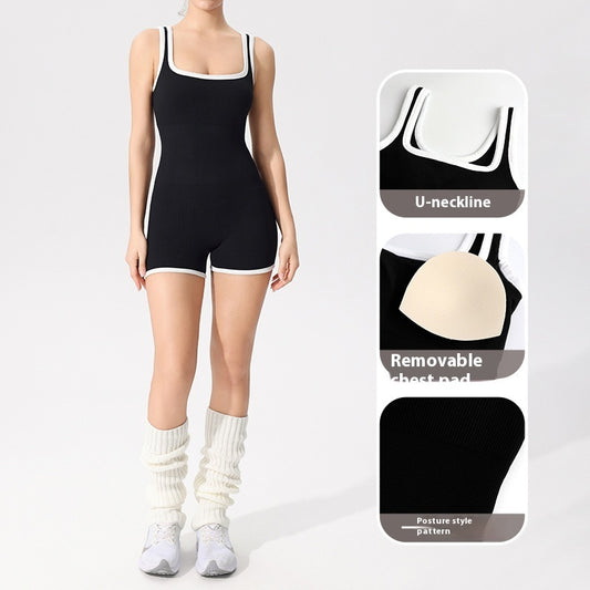 Dame Bælte Brystpude Sportsvest Et-delt Shorts