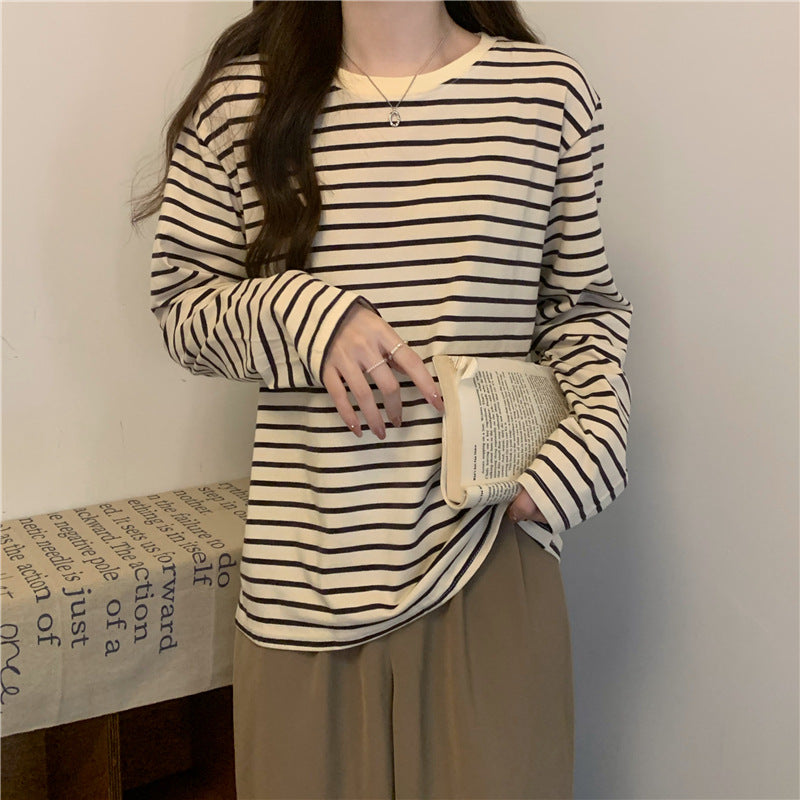 Women's Casual And Versatile Striped Casual Top