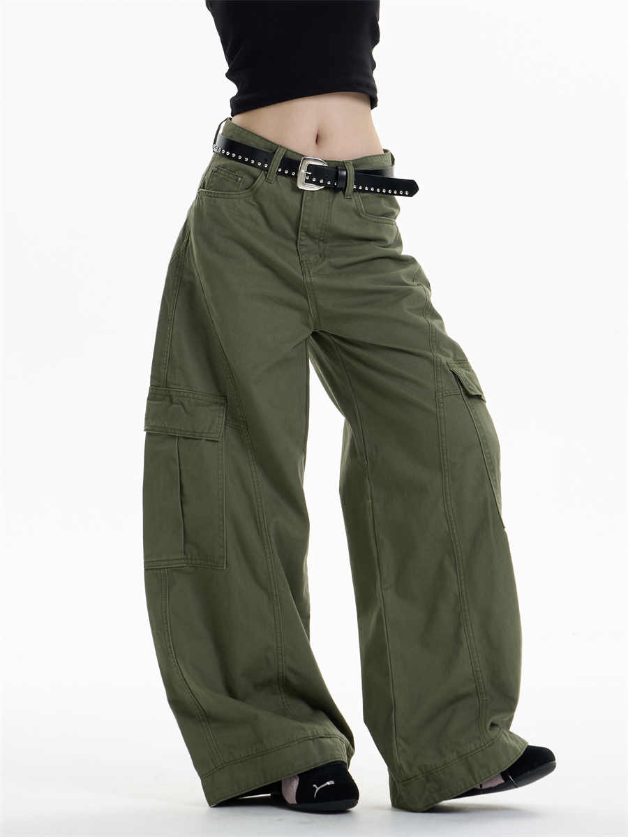 Women's Multi-pocket Machete Overalls Loose Wide-leg Casual Pants