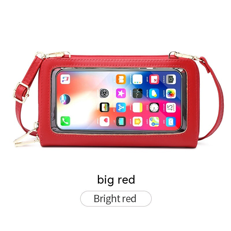 Anti-Theft Credit Card Touch Screen Phone Bag All-match Crossbody Wallet