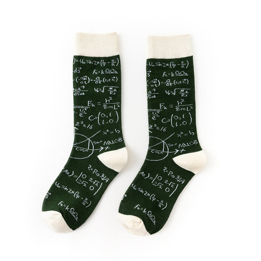 Tide Socks Male Textbook Series Outstanding Student Harajuku Graffiti