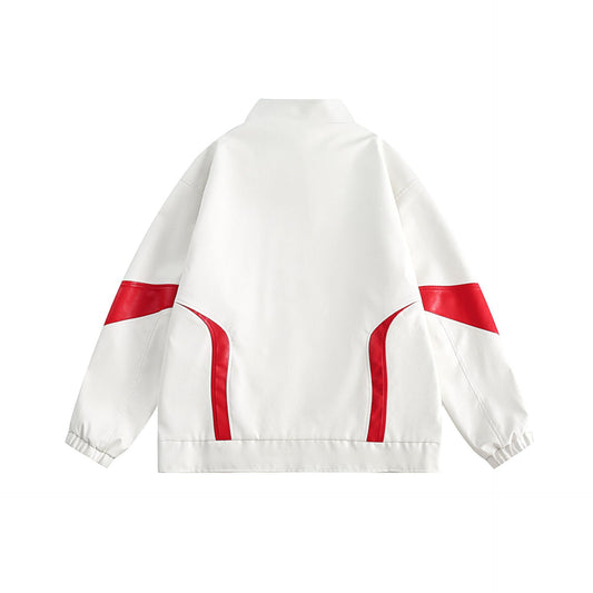 Amerikansk Street Rød Løstsiddende Baseballuniform Til Mænd
