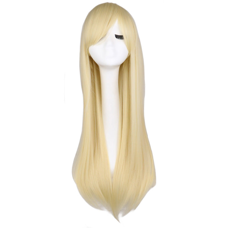 Long Straight Hair Wig Tape Mesh Matte Headgear