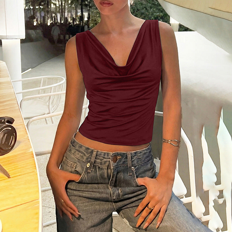 Womens Stylish Sexy Backless Top With Tie-up Details