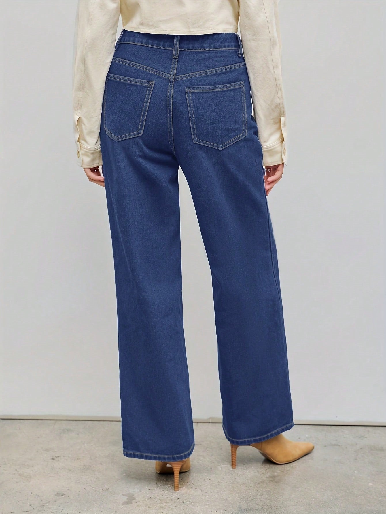 Autumn Leisure Straight Loose Diagonal Jeans