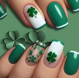 Nail Art High Fashion Simple Rhinestone Butterfly Flower Cow Wear Nail 24 Pieces