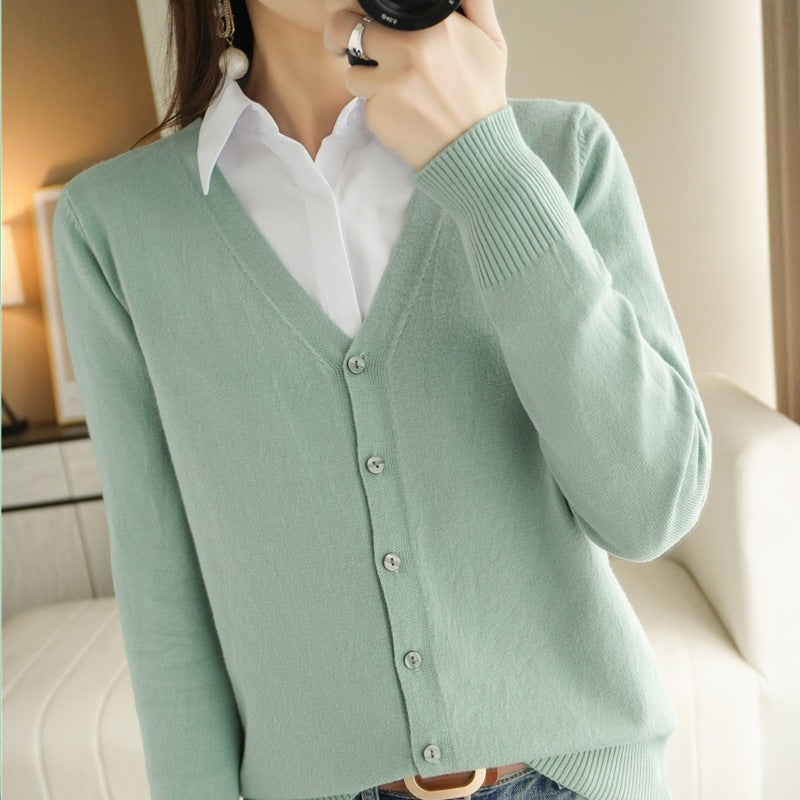 Spring And Summer New V-neck Cardigan Loose Plus Size Women's Clothing