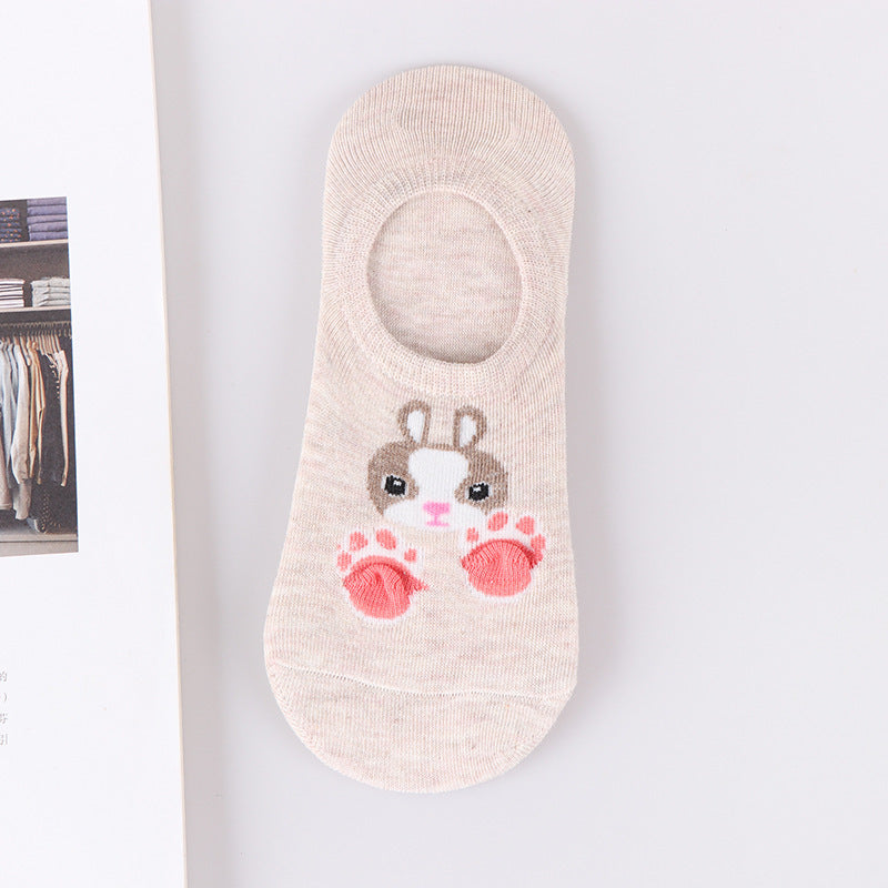 Women's Fashionable Three-dimensional Footprint Invisible Socks