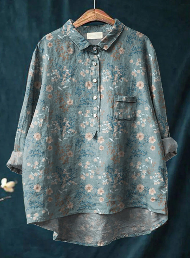 European And American Cardigan Style Women's Shirt