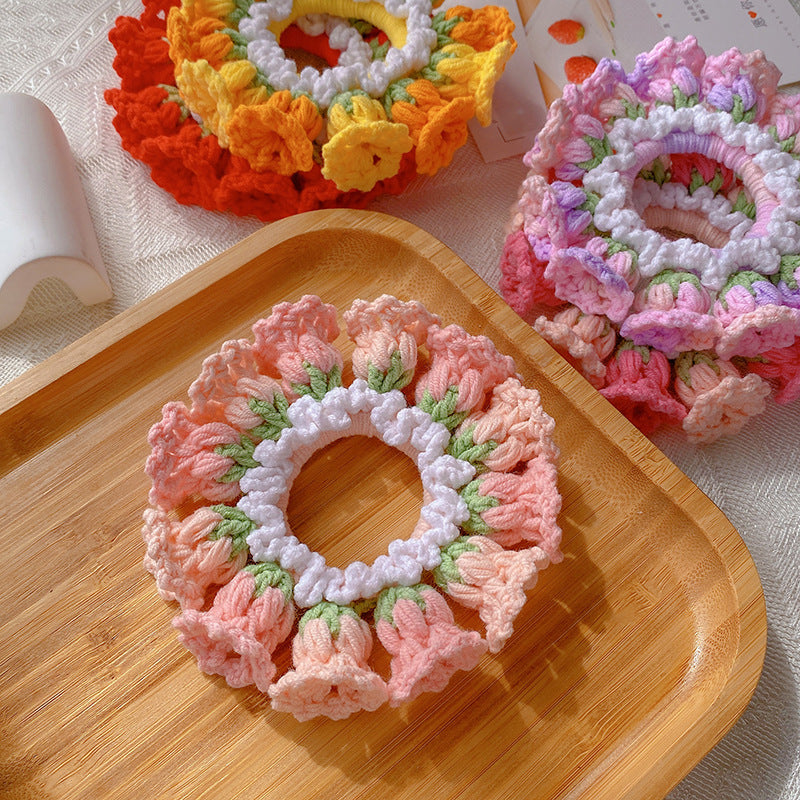 Handmade Crochet Orchid Yarn Headband