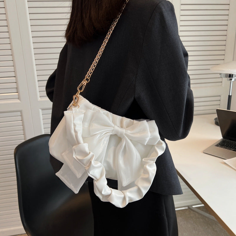 Ny Fashion Casual Kæde Crossbody Sød Sløjfe Skuldertaske