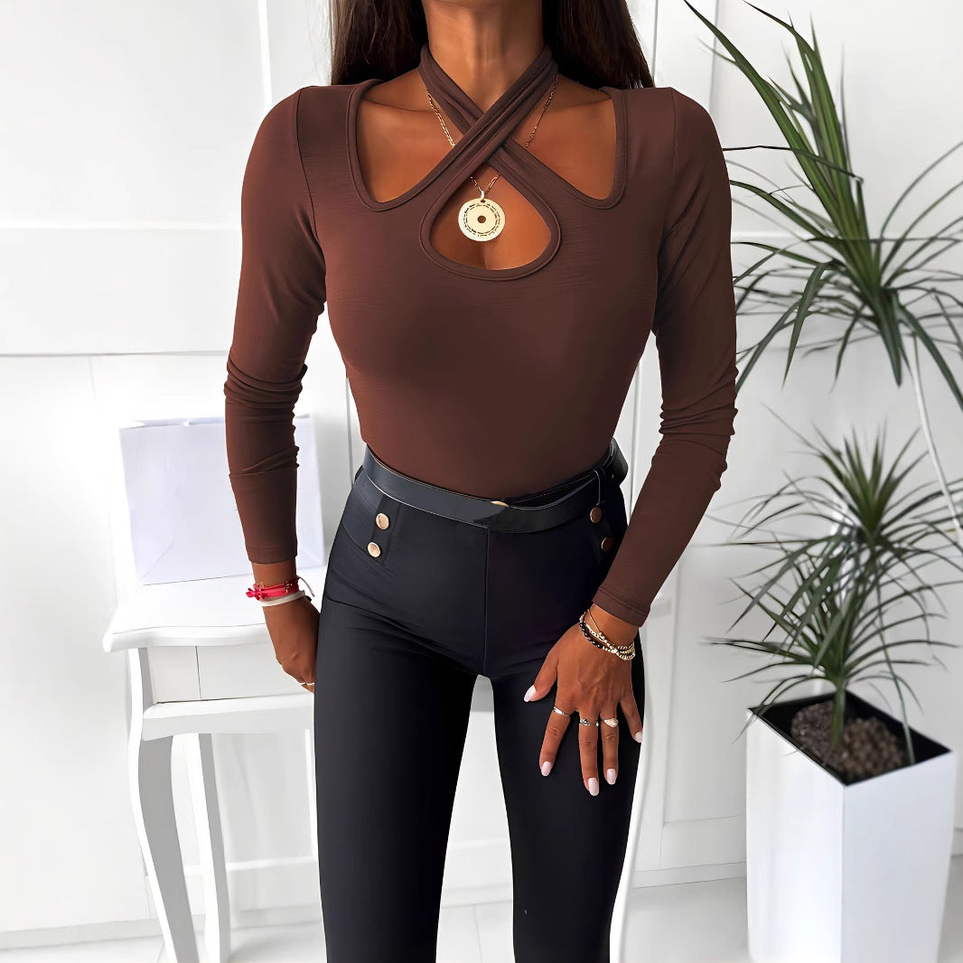 Fashionable And Sexy Solid-color Women's Tank Top T-shirt