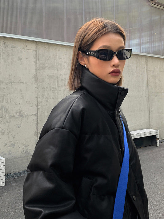 Women's Thickened Thermal Turtleneck Short Cotton Coat Jacket