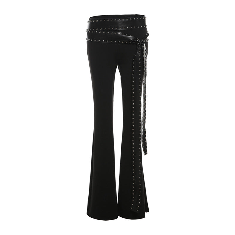 Women's Fashion Personality Rivets Casual Pants