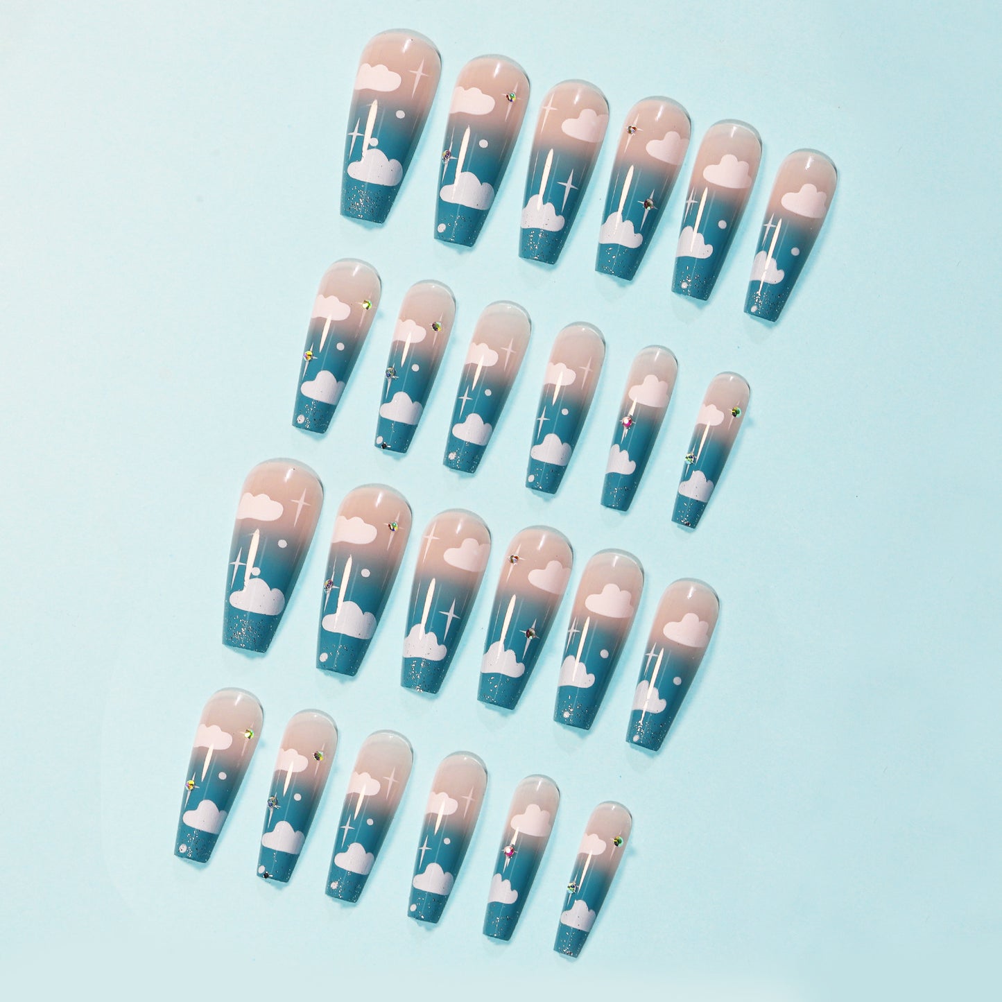 Cloud Gradient Wear Finished Nail Beauty Removable