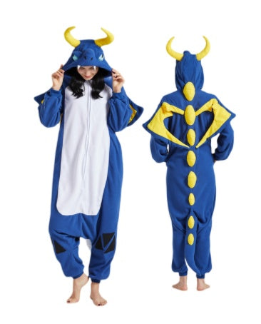 Flannel Cartoon One Piece Animal Pajamas