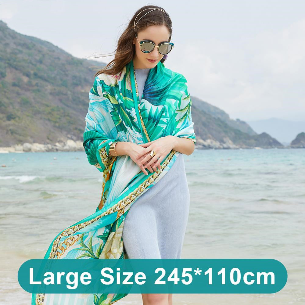 Shawl Scarf Dual Use Temperament Beach Sunscreen