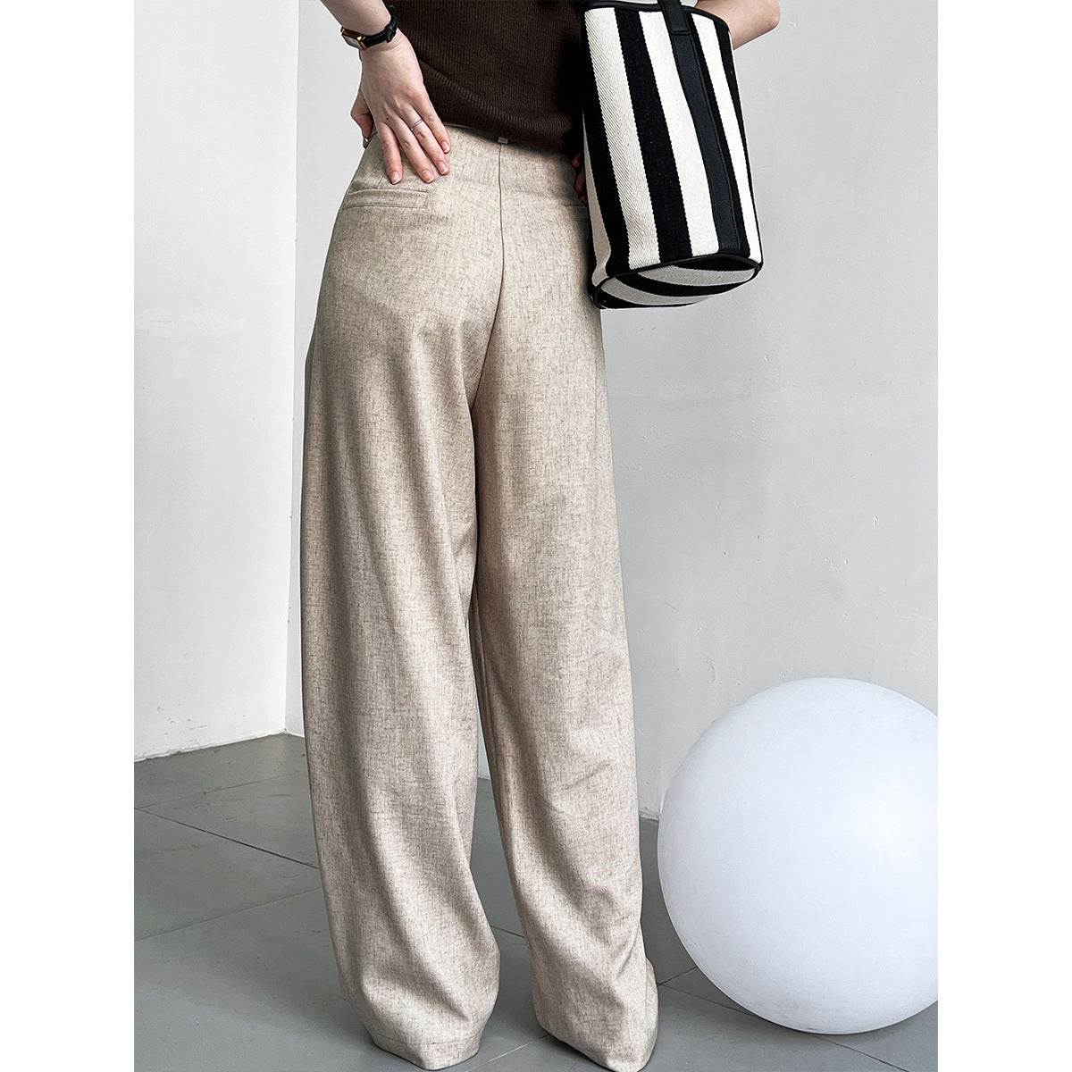 Spring And Autumn New Commuter Loose Drooping Wide-leg Pants