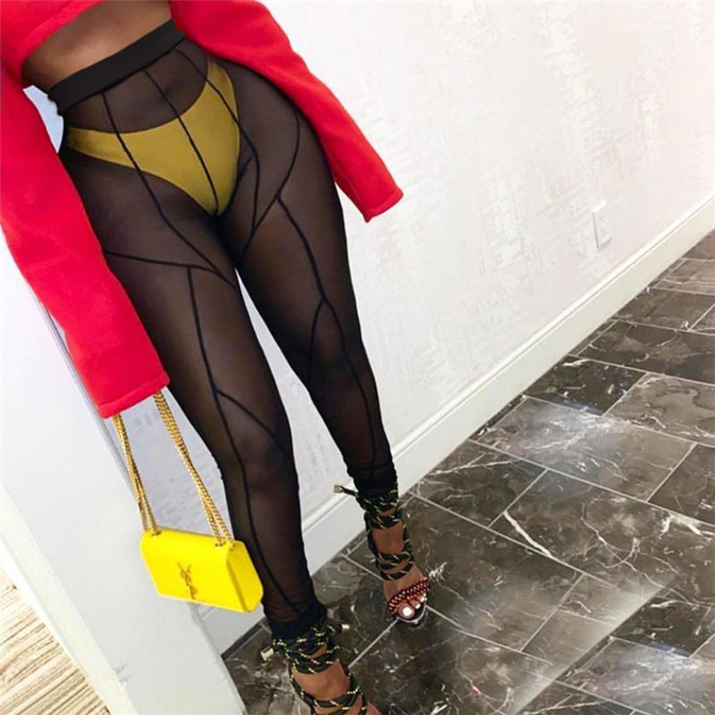 See-through Mesh Breathable High Waist Buttocks