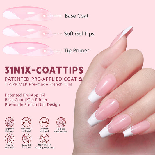 Non Marking Wearable Detachable French Style Nail Patch
