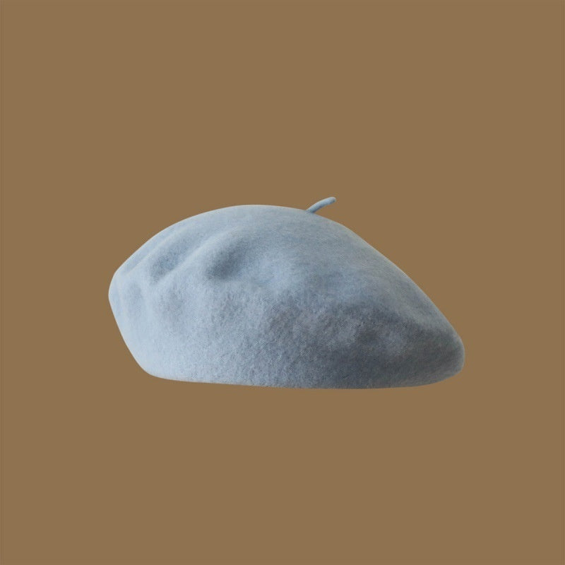 Uld Beret Piger Japansk Stil Kunstnerisk Vintage Malermunkehue