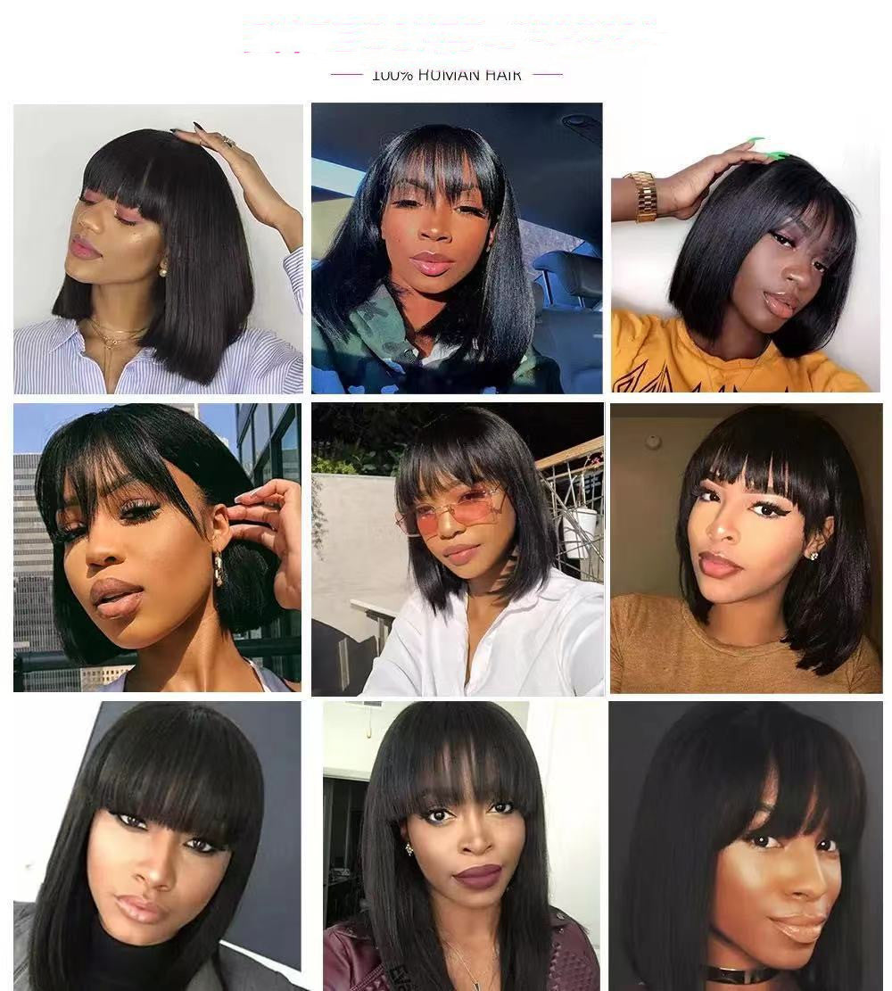 Air Bangs Natural Fluffy African Wig Set