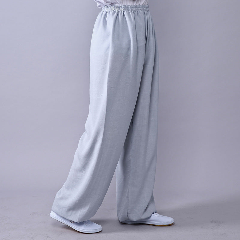 Men's And Women's Fashion Casual Breathable Cotton And Linen Practice Pants