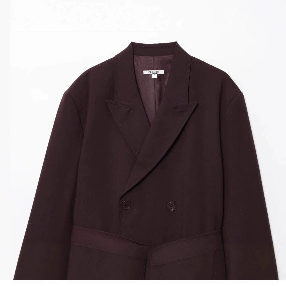 Waistband Blazer Suit Pants Suit