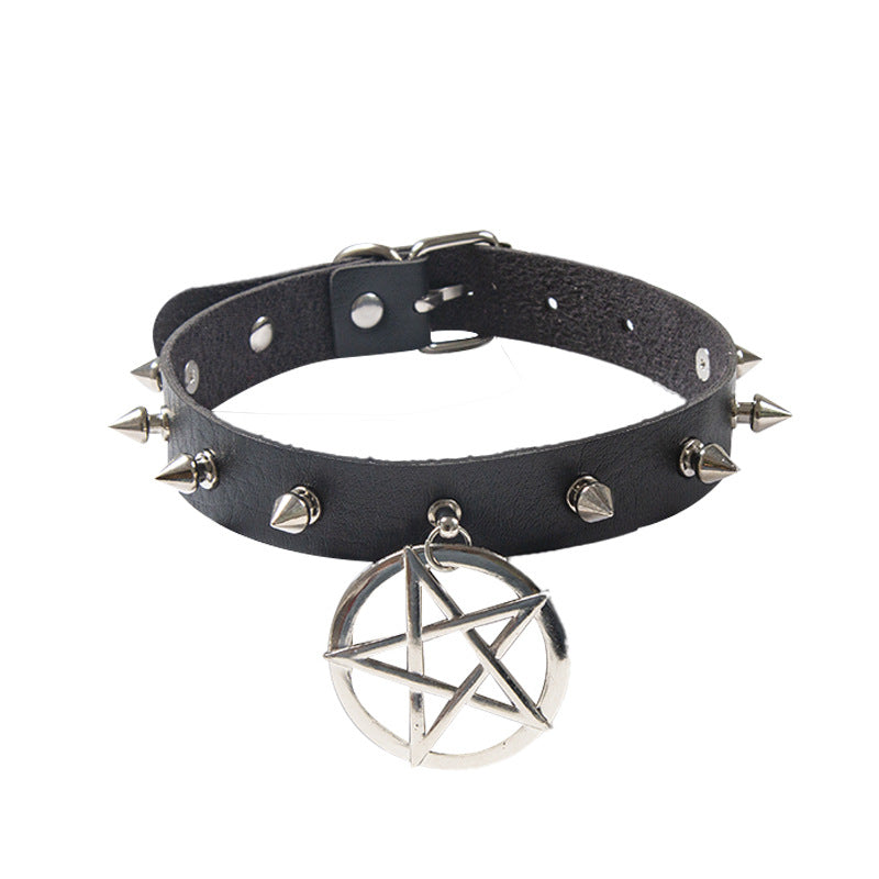 New Black Adjustable Lace Leather Choker